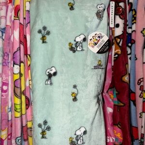 Berkshire Peanuts Snoopy & Woodstock Mint Throw Blanket